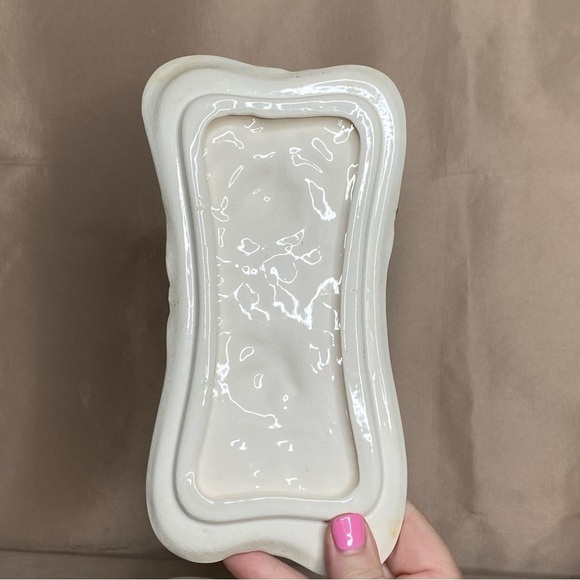 Vintage Jamar Mallory Ceramic Trinket Jewelry Box Gold Trim Roses - Picture 9 of 15